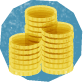 Large amount of coins
